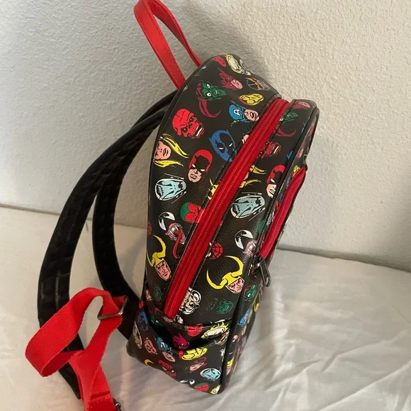 Funko Loungefly Marvel 80th Anniversary Avengers Backpack Multi Character - Picture 5 of 9